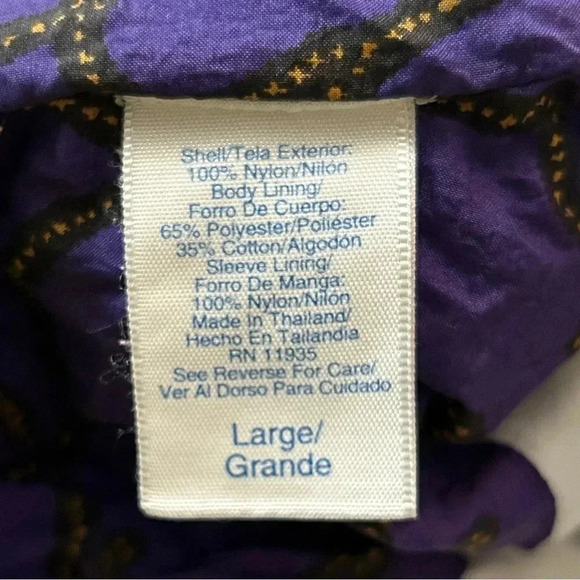 Vtg 90's USA Olympics Licensed Windbreaker Purple Gold Print JC Penney Unisex L - Picture 11 of 13